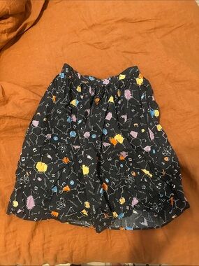 Modcloth Black Chemistry Midi Skirt